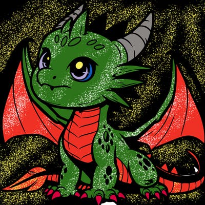 fierce baby night dragon