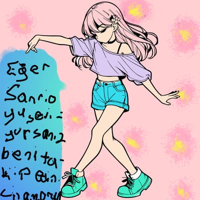 realistic girl danceing