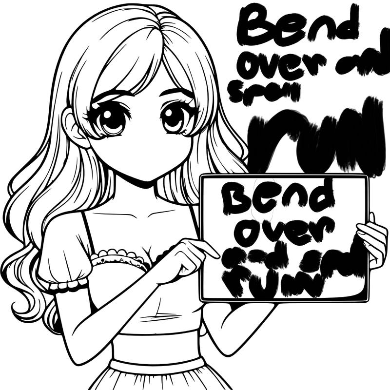 realistic pretty girl holding blank sign