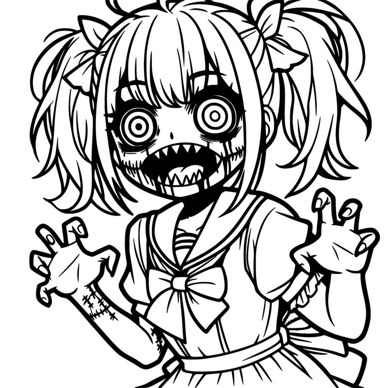 scary anime girl