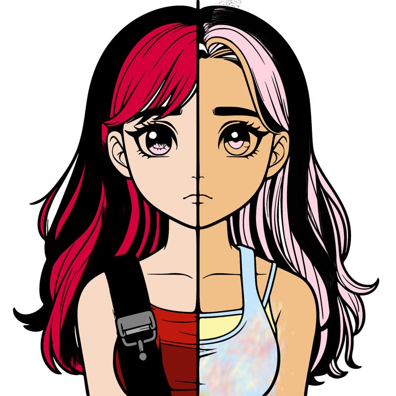 realistic girl split