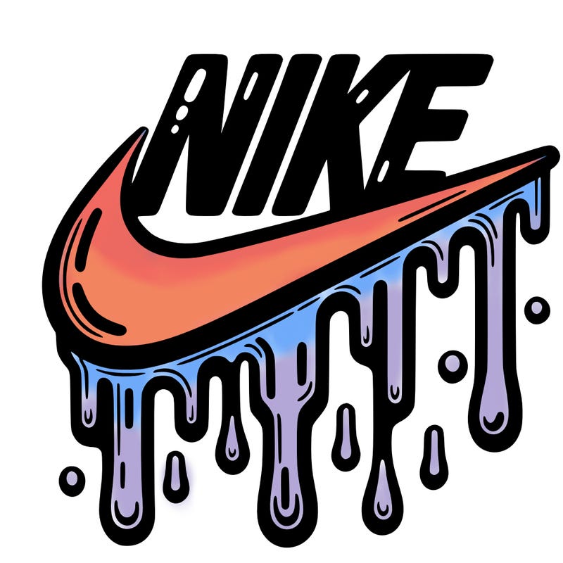 dripping nike logo