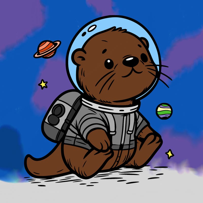 otter in a space suit