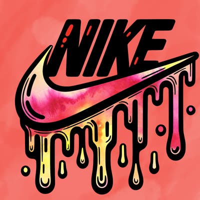 dripping nike logo