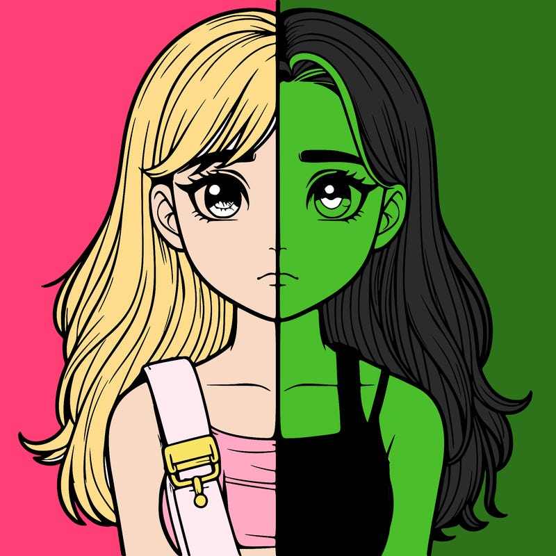 realistic girl split