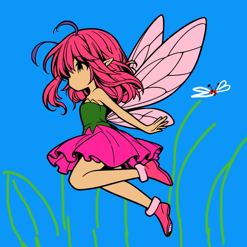 manga fairy flying
