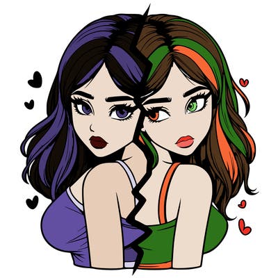 realistic girl split