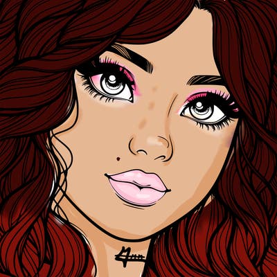 beautiful realistic girl close up to the camera with wavy hair,