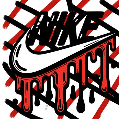 dripping nike logo