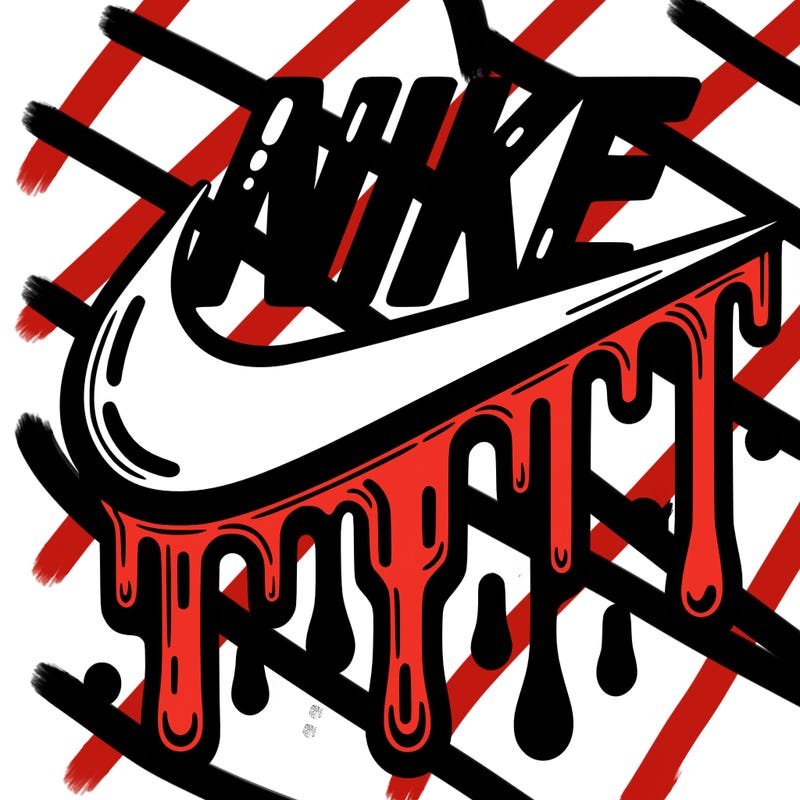 dripping nike logo