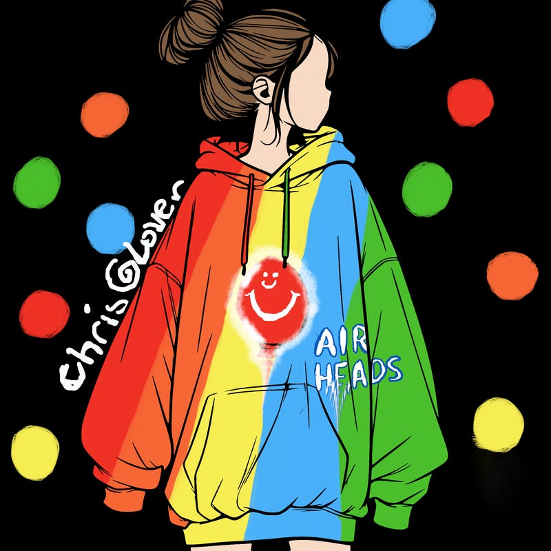 realistic girl with a oversized sweatshirt on and a bun