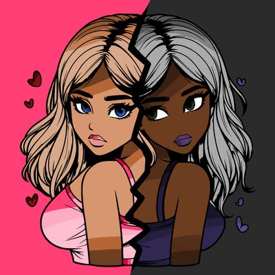 realistic girl split