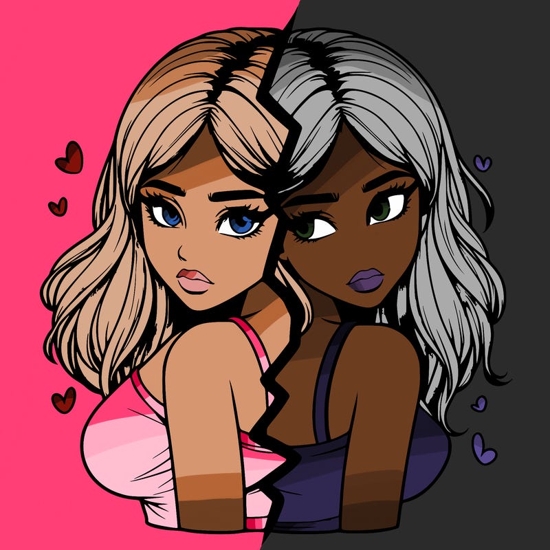 realistic girl split