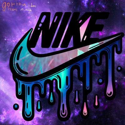 dripping nike logo