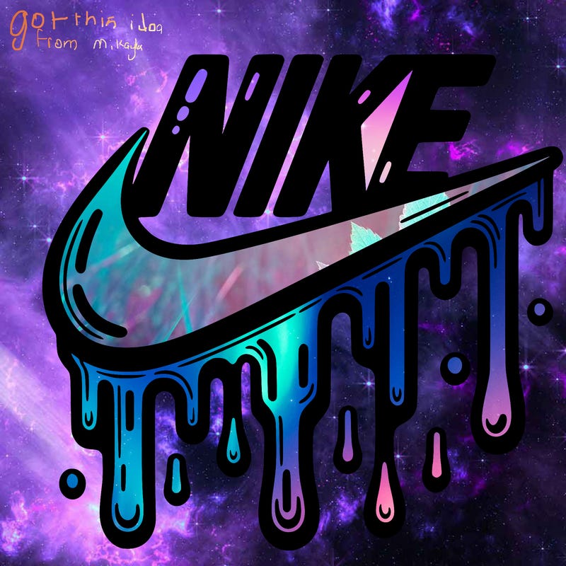 dripping nike logo