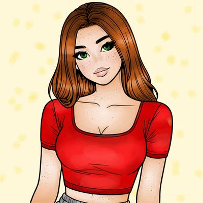 realistic girl with crop top