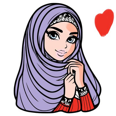veiled woman