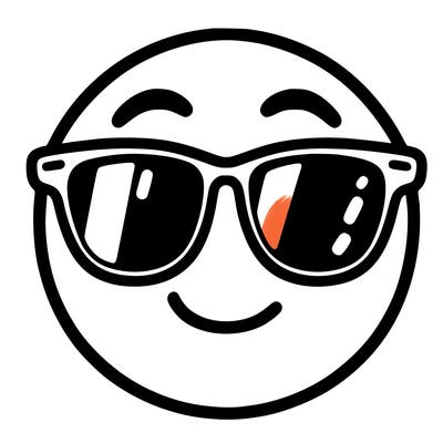 emoji with sunglasses
