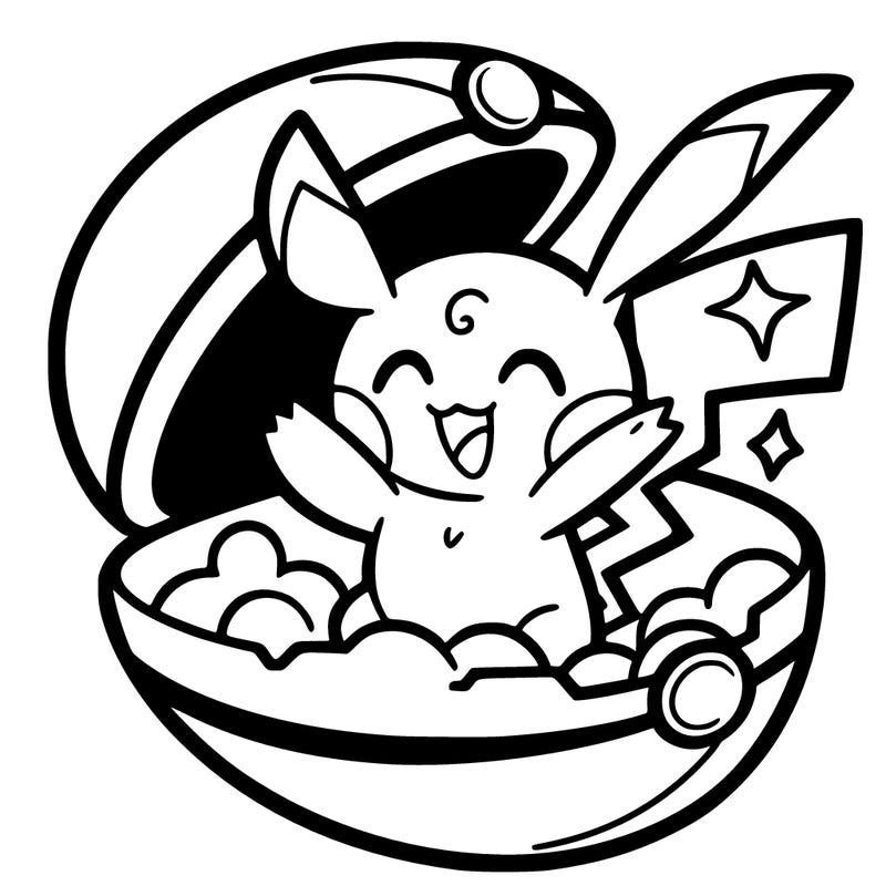 a pokemon coming out of a poke ball