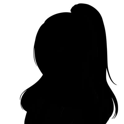 realistic girl with a high ponytail