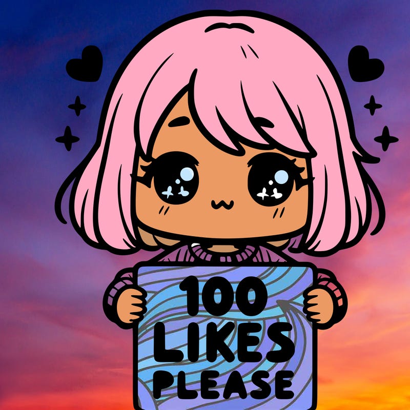 cute girl holding a sign saying 100 likes please