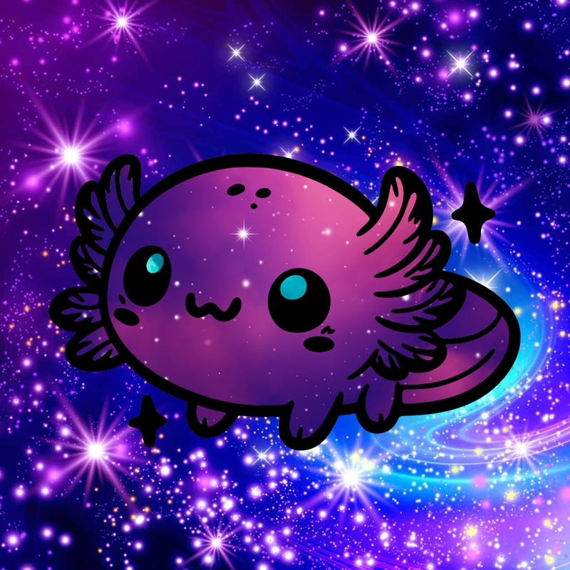 cute easy baby axolotl