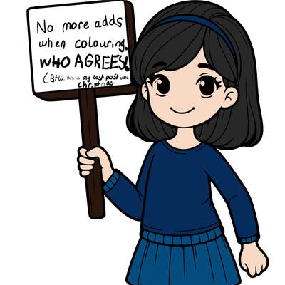 girl holding sign