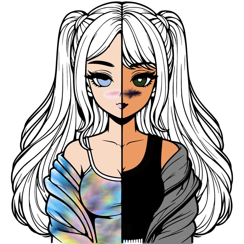 realistic girl split