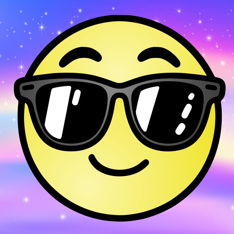 emoji with sunglasses