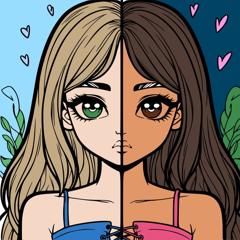 realistic girl split