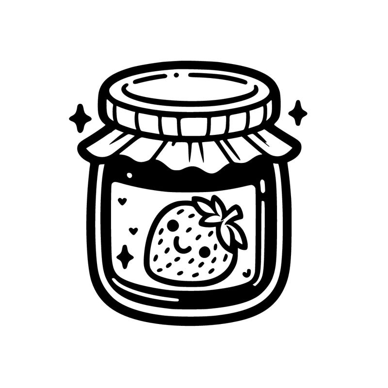a jar of strawberry jam