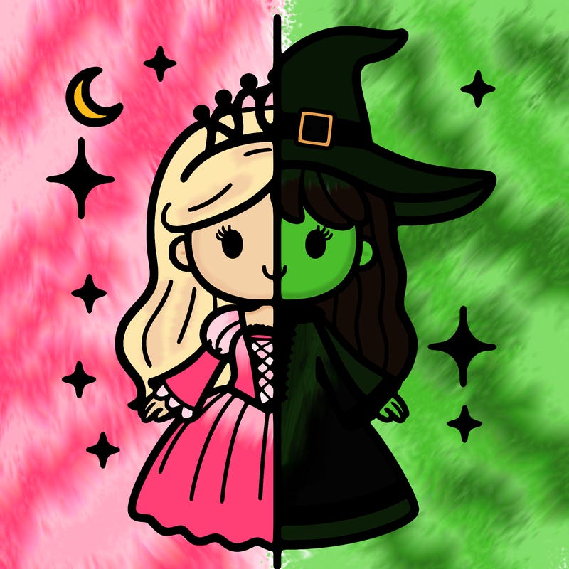 split princess and witch