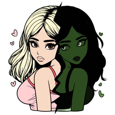 realistic girl split