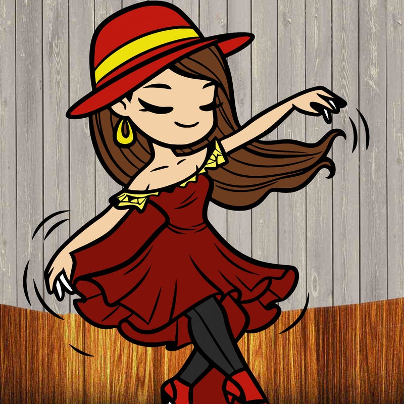 a girl who dances the salsa