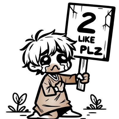 small poor toddler crying with sign that says 2 like plz