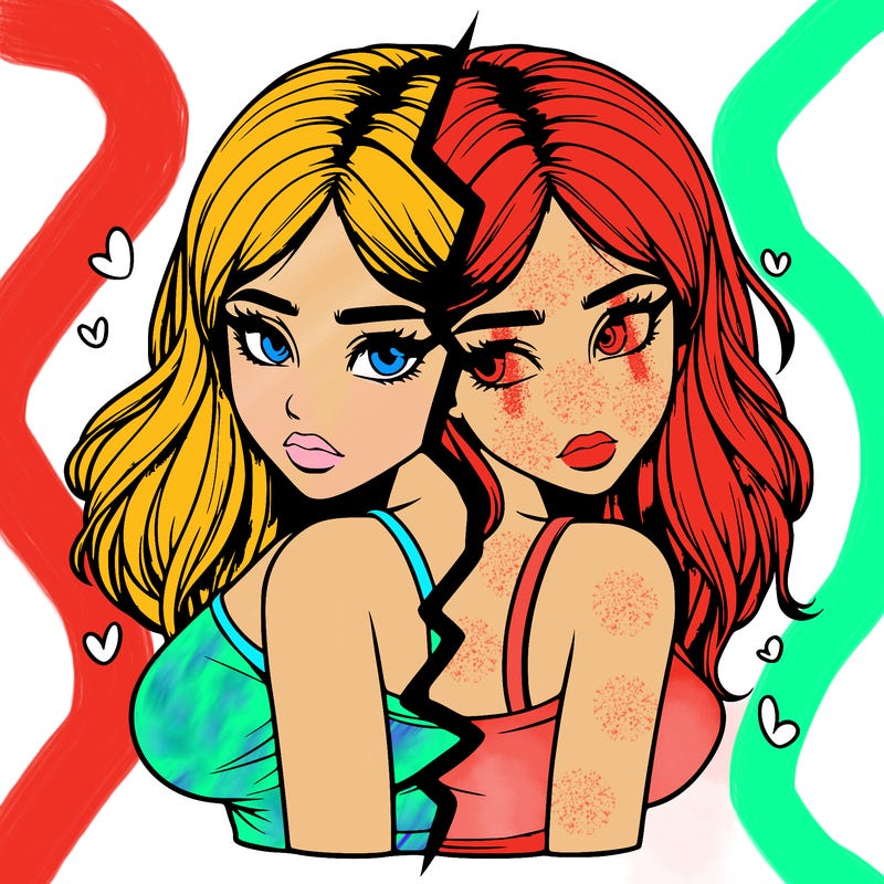 realistic girl split