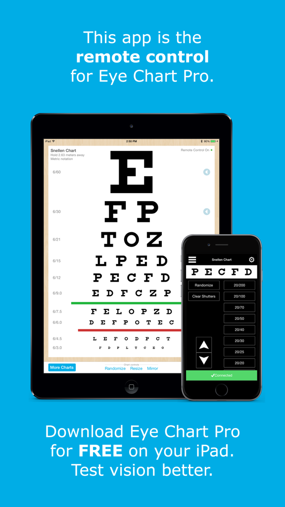 Eye Chart Pro Remote Control - Medical App | MWM