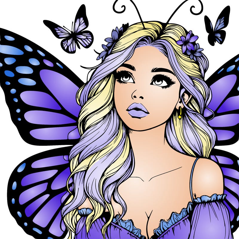 butterfly fairy realistic girl