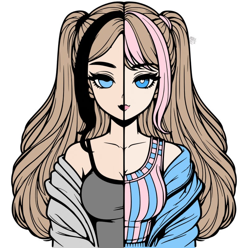 realistic girl split