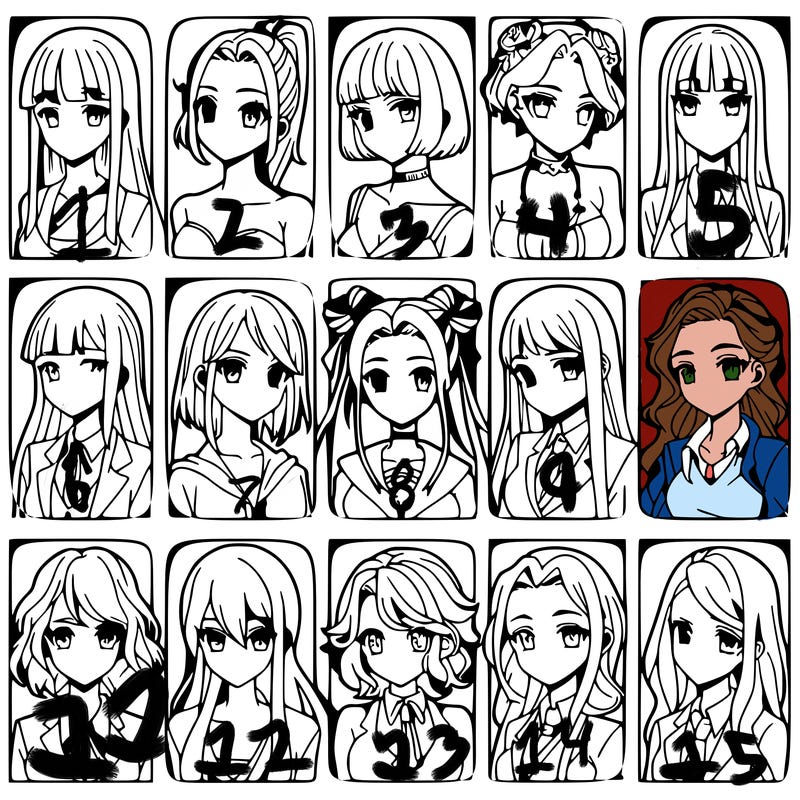 girls that look diffrent anime