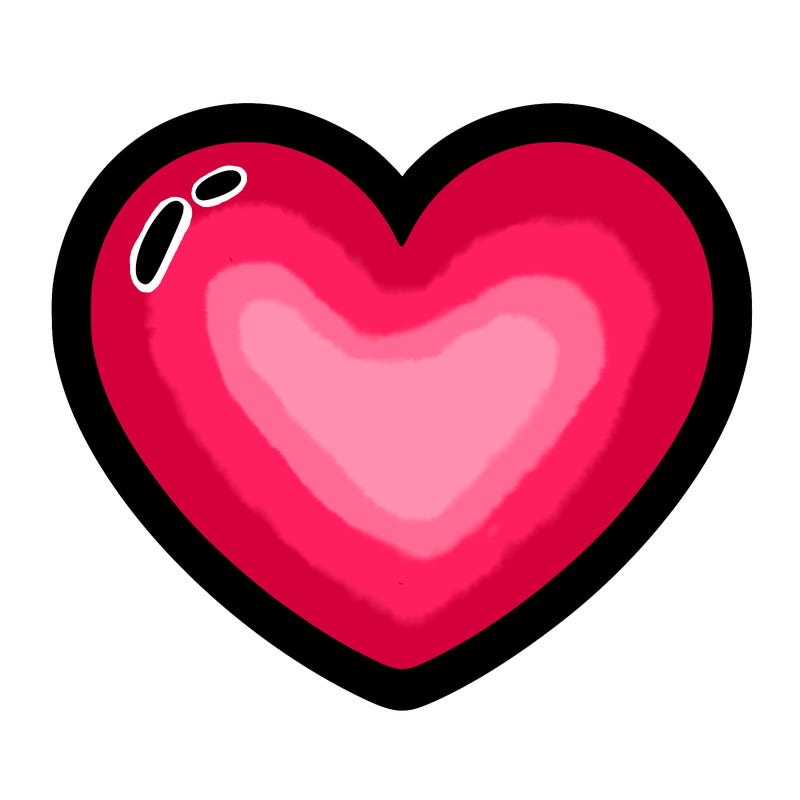 a blank heart