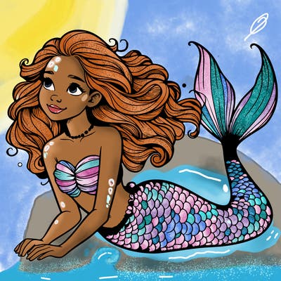 a realistic mermaid