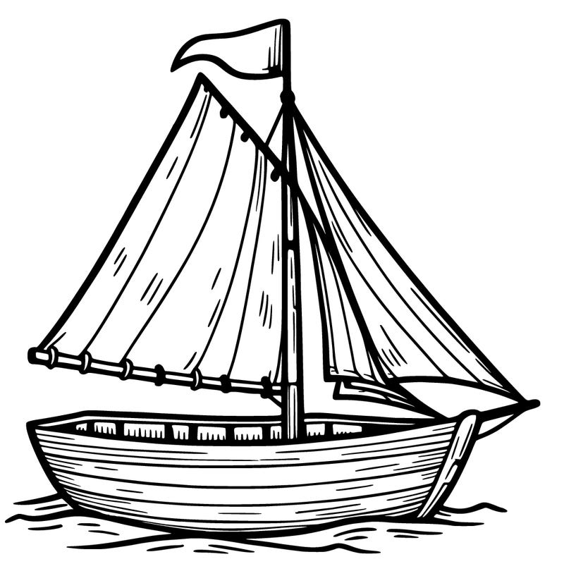a simple sailboat