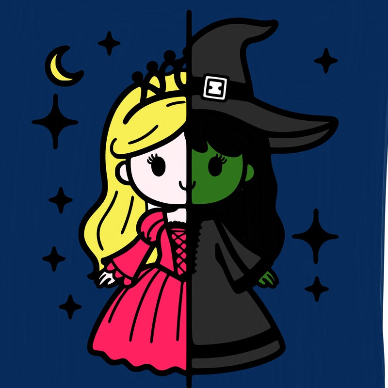 split princess and witch