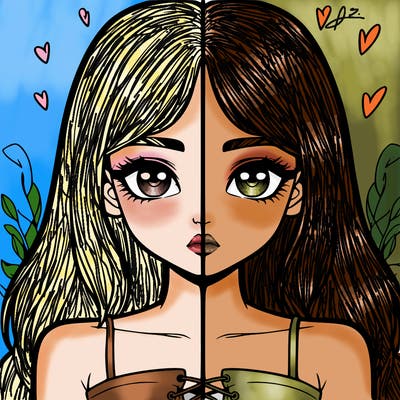 realistic girl split