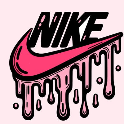 dripping nike logo