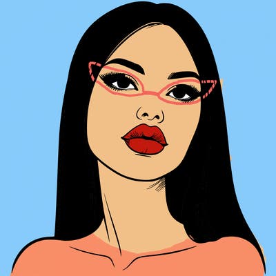 realistic woman with full lips