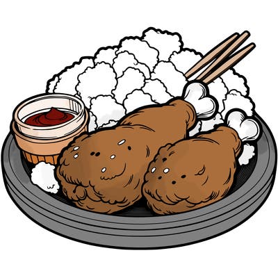 a plate of fried chicken