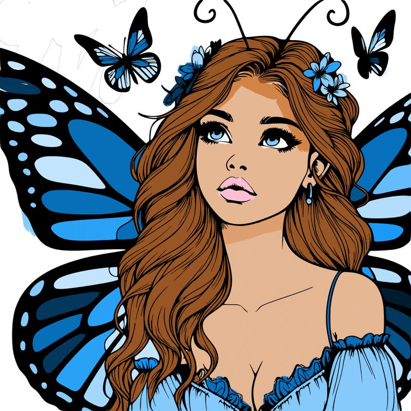 butterfly fairy realistic girl
