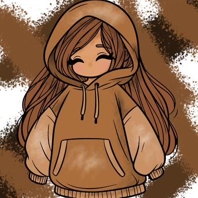 girl in oversized hoodie